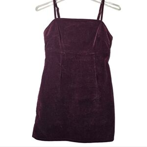 PacSun Burgandy Cuordoroy Mini Dress Size Small